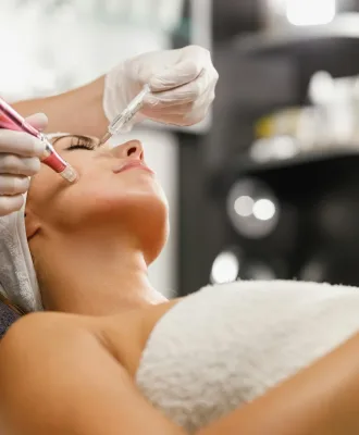 Dermapen Micro-needling Treatment In A Beauty Salon